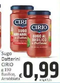 Paghi Poco Sugo Datterini Cirio offerta