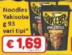 Paghi Poco Noodles Yakisoba Saikébon offerta