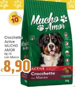 Paghi Poco Crocchette Active MUCHO AMOR con Manzo offerta