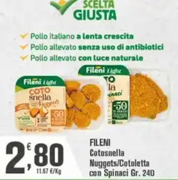 Conté Supermercati Fileni Cotosnella Nuggets/Cotoletta con Spinaci offerta