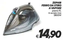 Iper Super Conveniente ZEPHIR ferro da stiro a vapore offerta