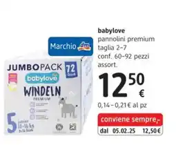 dm drogerie markt babylove pannolini premium offerta