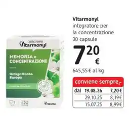 dm drogerie markt Vitarmonyl integratore per la concentrazione offerta