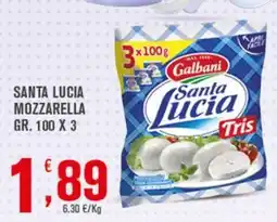 Conté Supermercati Santa Lucia Mozzarella offerta