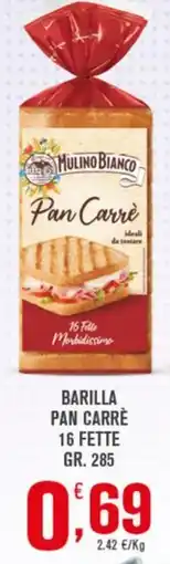 Conté Supermercati Barilla Pan Carrè offerta