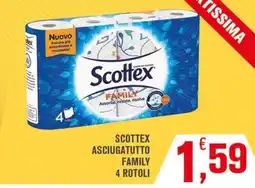 Conté Supermercati Scottex asciugatutto family offerta