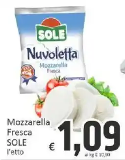 Paghi Poco Mozzarella Fresca SOLE offerta