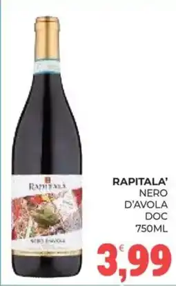 Eté Rapitala' nero d'avola doc offerta