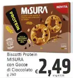 Paghi Poco Biscotti Protein MISURA con Gocce di Cioccolato offerta