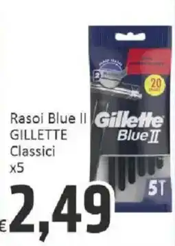 Paghi Poco Rasoi Blue II Gillette Classici offerta
