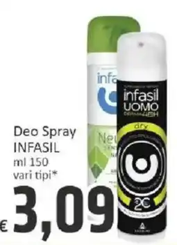 Paghi Poco Deo Spray INFASIL offerta