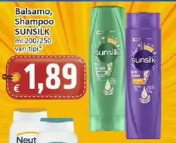 Paghi Poco Balsamo, Shampoo SUNSILK offerta