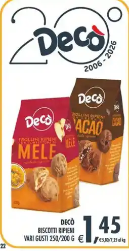 Deco Maxistore Decò biscotti ripieni offerta