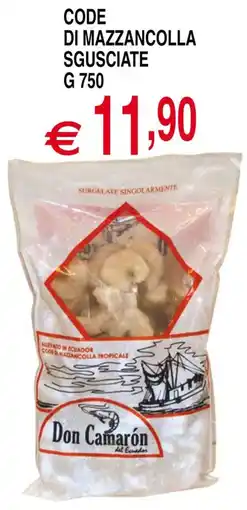 Centro Oceano Code di mazzancolla sgusciate Don Camarón offerta