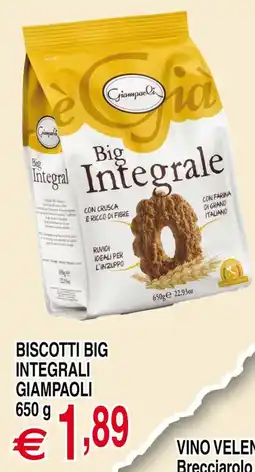 Centro Oceano Biscotti Big Integrale Giampaoli offerta