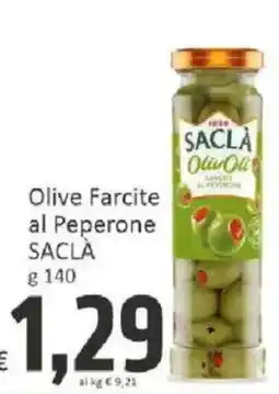 Paghi Poco Olive Farcite al Peperone SACLÀ offerta