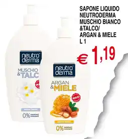 Centro Oceano Sapone liquido neutroderma muschio bianco & talco/ argan & miele offerta