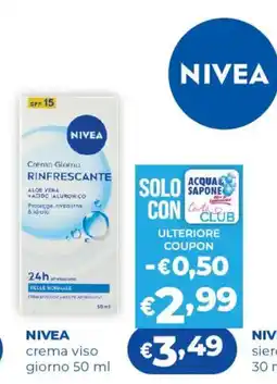 Acqua & Sapone NIVEA crema viso giorno offerta