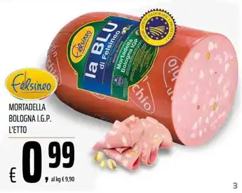 Mortadella Bologna I.G.P. la Blu di Felsineo