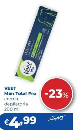Acqua & Sapone VEET Men Total Pro crema depilatoria offerta