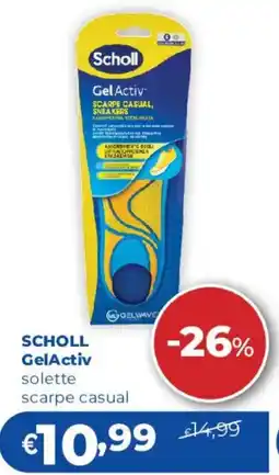 Acqua & Sapone Scholl GelActiv solette scarpe casual offerta