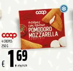 Coop Master Alleanza 3.0 Coop 4 crepes con ripieno pomodoro mozzarella offerta