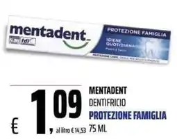 Coop Master Alleanza 3.0 Mentadent dentifricio protezione famiglia offerta