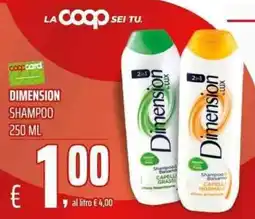 Coop Master Alleanza 3.0 Dimension shampoo offerta