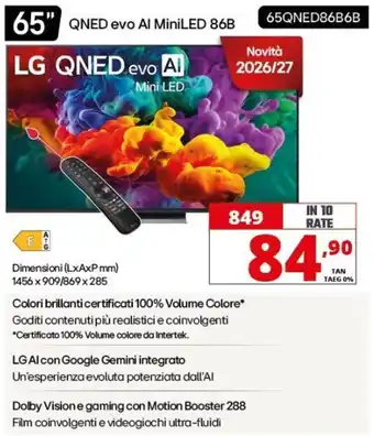 LG 65" QNED evo AI MiniLED 86B