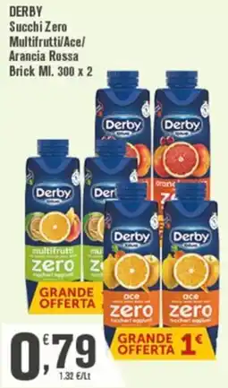 Conté Supermercati Derby Succhi Zero Multifrutti/Ace/Arancia Rossa offerta