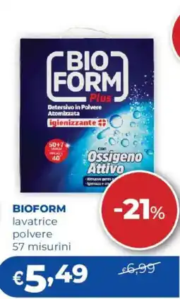 Acqua & Sapone Bioform lavatrice polvere offerta