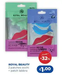 Acqua & Sapone Royal Beauty 2 patches occhi + patch labbra offerta