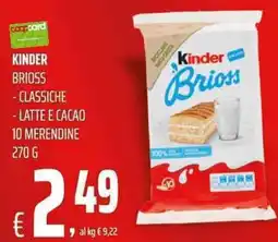 Coop Master Alleanza 3.0 Kinder Brioss classiche offerta