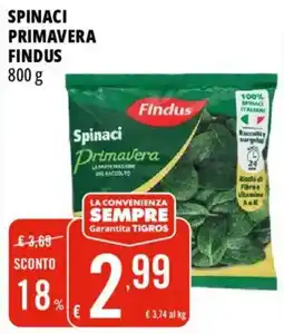 Tigros Spinaci Primavera Findus offerta