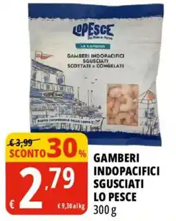 Tigros Gamberi indopacifici sgusciati Lo Pesce offerta