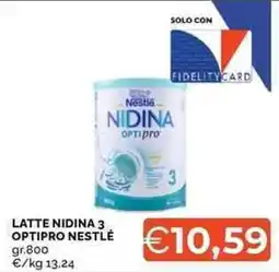 Mercatò Latte Nidina 3 Optipro Nestlé offerta