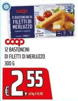 Coop Master Alleanza 3.0 Coop 12 bastoncini di filetti di merluzzo offerta
