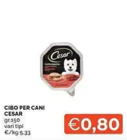 Mercatò Cibo per cani Cesar offerta