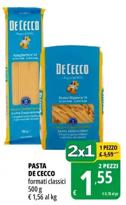 Tigros Pasta De Cecco formati classici offerta