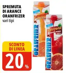 Tigros Spremuta di arance Oranfrizer offerta