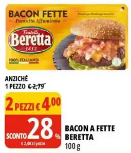 Tigros Bacon a fette Beretta offerta