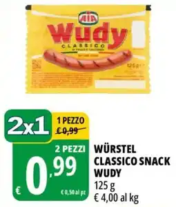 Tigros Würstel classico snack Wudy offerta