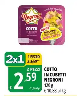 Tigros Cotto in cubetti Negroni offerta
