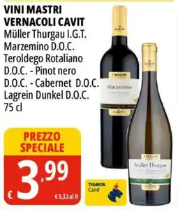 Tigros Vini Mastri Vernacoli Cavit offerta