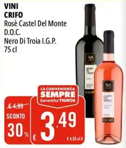 Tigros Rosè Castel Del Monte offerta