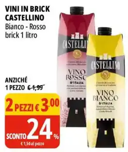 Tigros Vini in brick Castellino Bianco/Rosso offerta