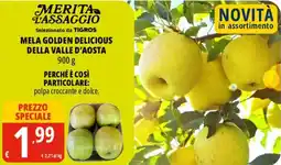 Tigros Mela Golden Delicious della Valle d'Aosta offerta