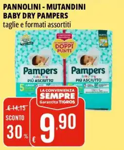Tigros Pannolini - mutandini baby dry Pampers offerta