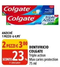 Tigros Dentifricio Colgate Triple action offerta