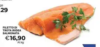 Filetto di trota iridea salmonata